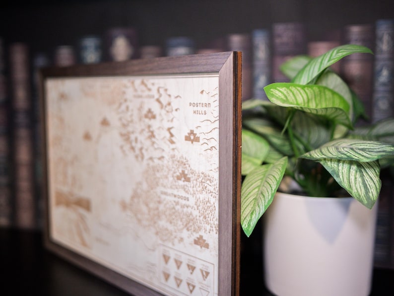 Red Rising Map, Wood Engraved Map of Mars From Book 1 - Etsy