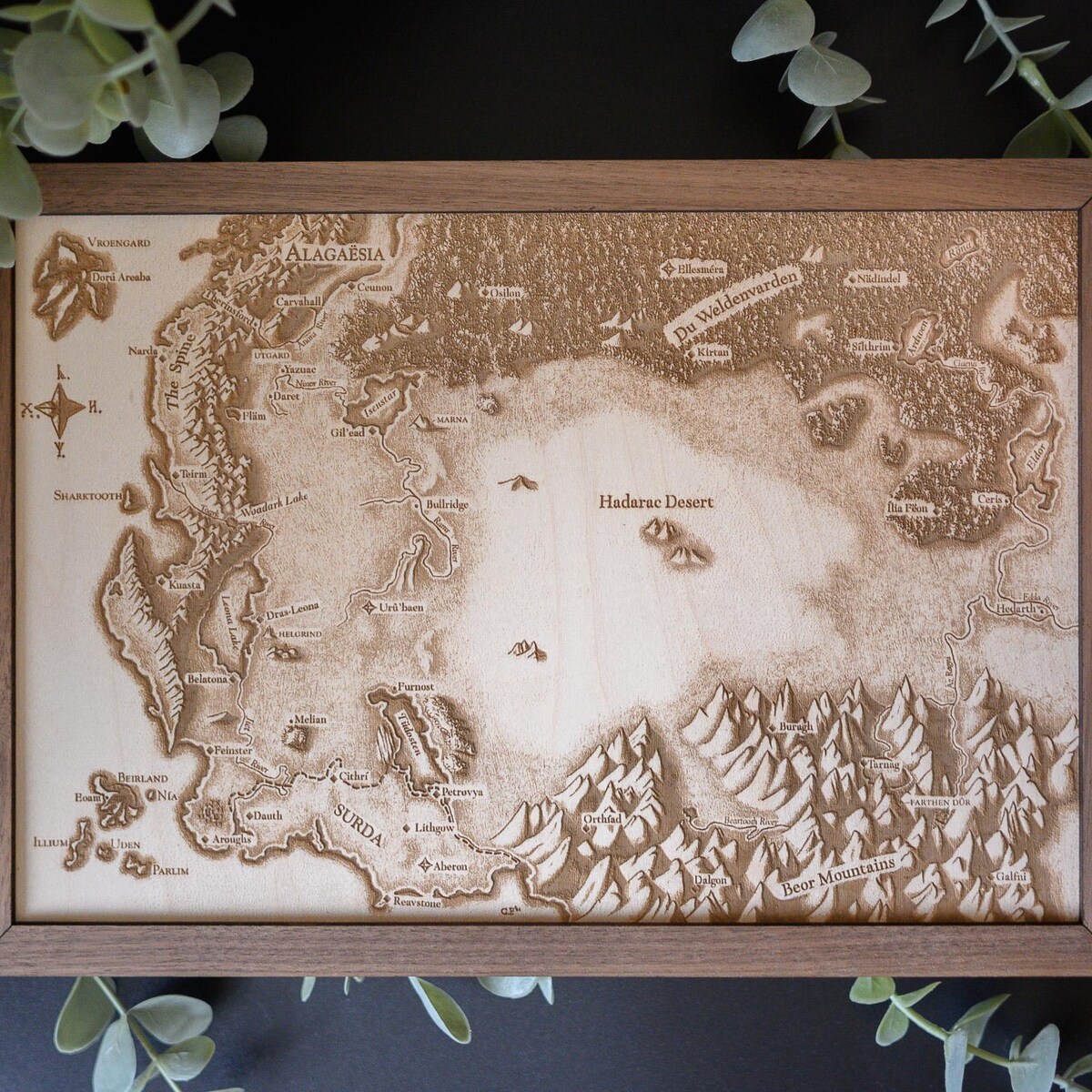 Eragon Map, Wood Engraved Map of Alagaësia - Etsy