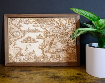 Grishaverse Map, Wood Engraved Map from Shadow and Bone