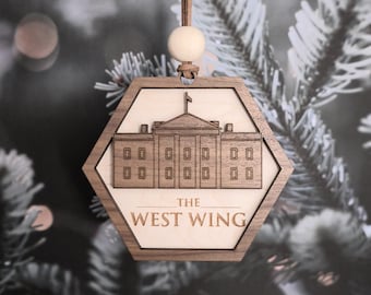 West Wing Ornament, West Wing Gift Idea, Stocking Tag, Gift Tag, Stocking Stuffer, Christmas Ornament,
