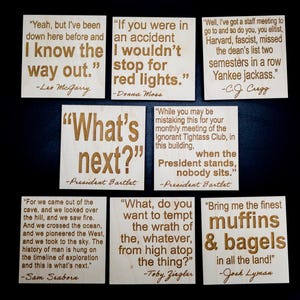 The West Wing Magnet Set, Set of 8, West Wing TV Show, Gift for West Wing Fans, The West Wing Decor