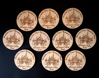 Cast Member Magnets, Set of 10, Magic Maker Tokens, Gift, Vacation Thank You Gift