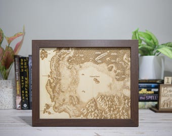 Eragon Map, Wood Engraved Map of Alagaësia