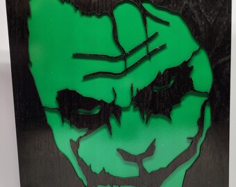 Heath Ledger Joker laser cut basswood