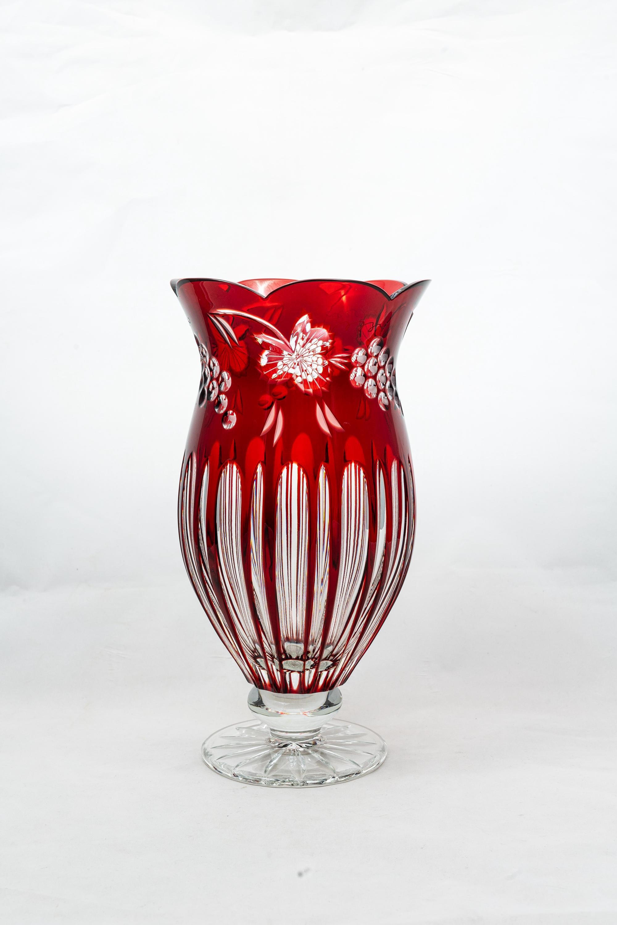 Hungarian Ajka Crystal Vase - Etsy