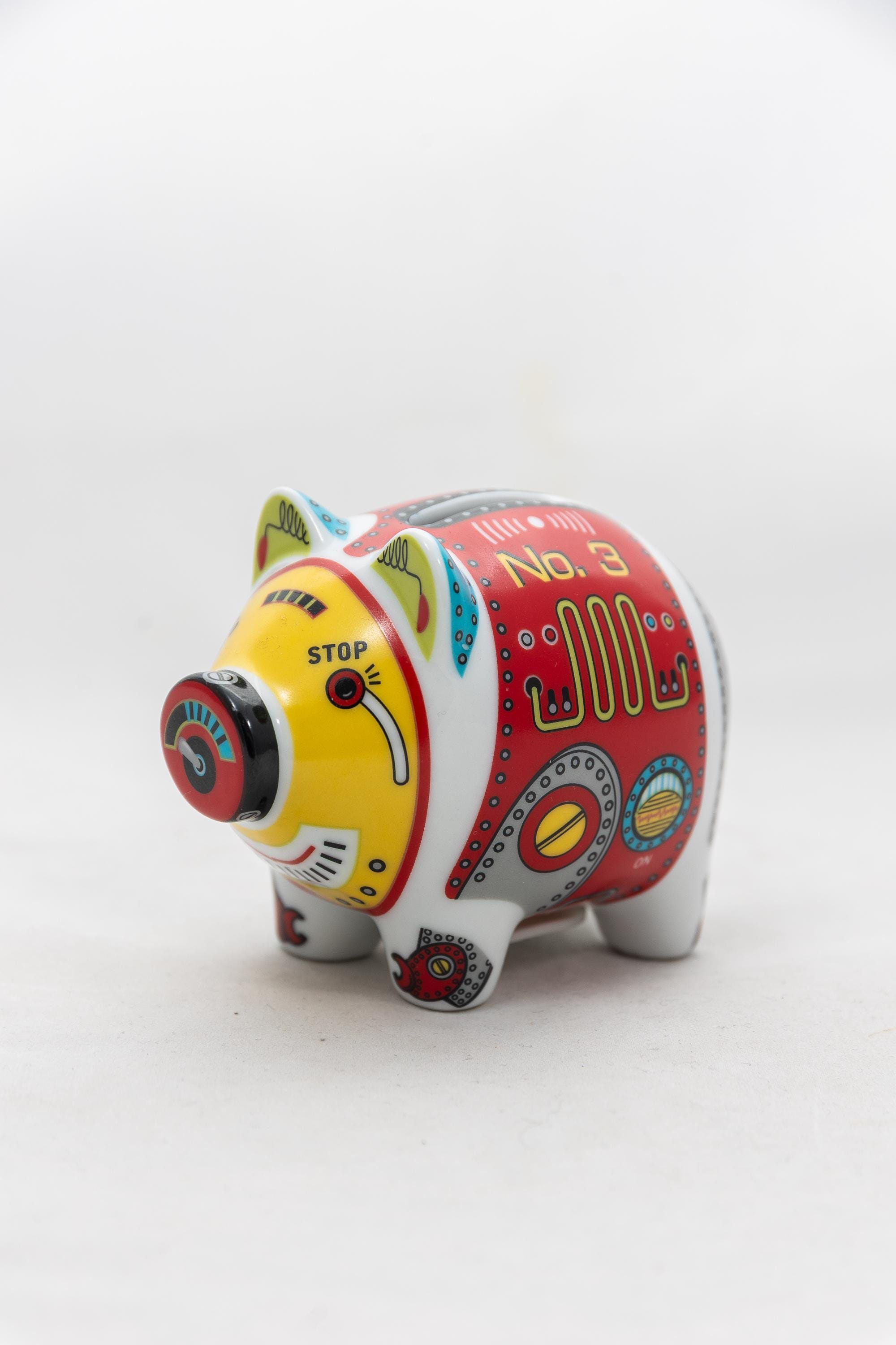 PigRobot No.3 - Vintage Ritzenhoff & Breker Porzellan - Mcm POP - Mini Sparschwein - Art Direktion: Sieger Design - Von Michal Salev