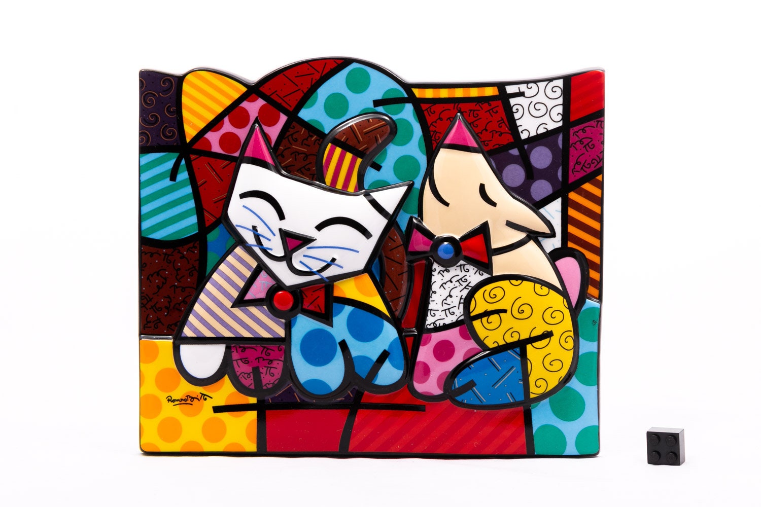 Happy Cat Snob Dog - by Romero Britto - Porcelain - Designed for
