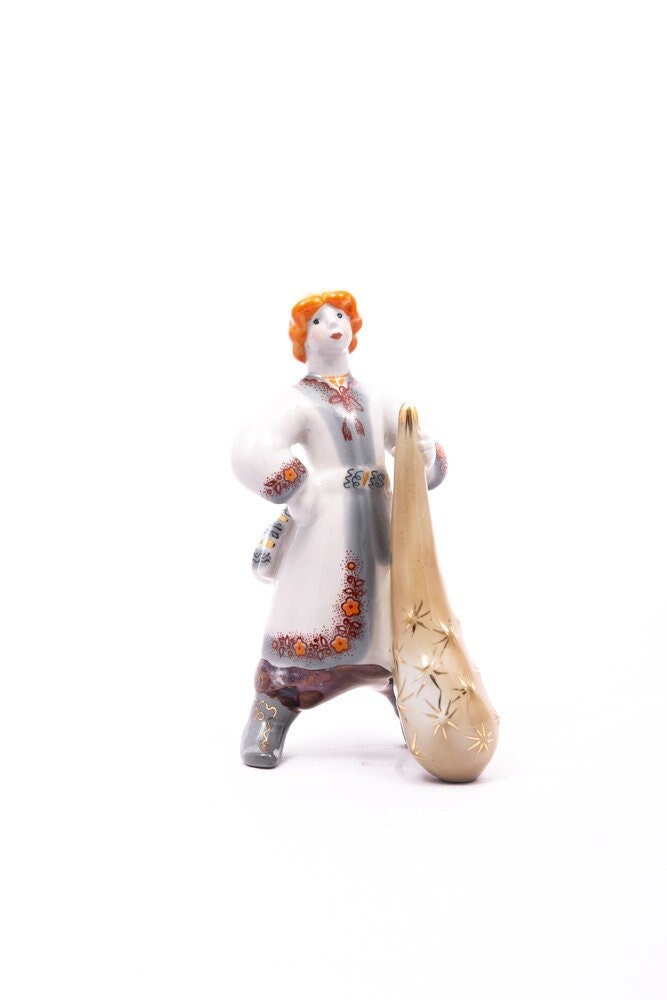 Kotigoroshko - Vintage Polonnoe Porcelain - Hand painted figurine - Fairytale character hero boy - From the '60s - Retro USSR