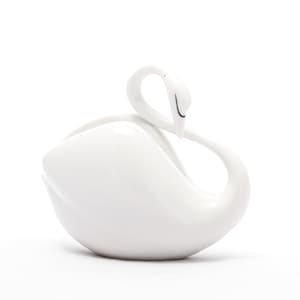 Art-deco swan - Vintage Hollohaza Porcelain -  Hand painted art-deco figurine - From the &#39;80s - Made in Hungary