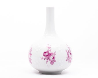ピンクのブーケ - ヴィンテージ ヴァレンドルフ磁器 - 小さな花瓶 - 分離派のバラの花のモチーフ - 1970 年代 - ドイツ製