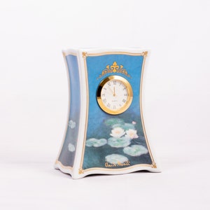 Nymphéas, effet du soir - By Claude Monet - Porcelain clock - Goebel Artis Orbis - Rare limited production - Water lilies evening effect