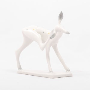 Art-deco fawn - Vintage Aquincum Porcelain - Deer - Roe  - Hand painted animal figurine - From the &#39;60s - Made in Hungary - Rare