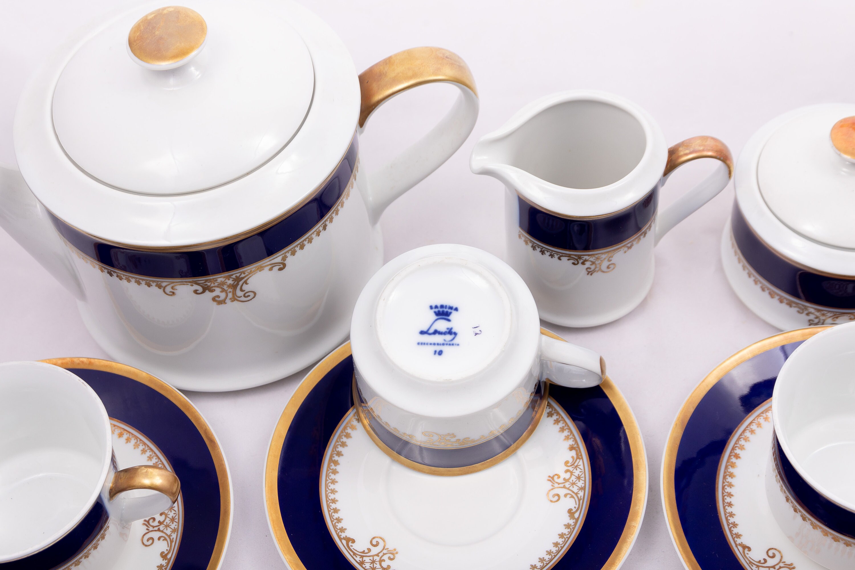 Sabina 767 - Loucky Leander 1907 - Cobalt & Gold Porcelain