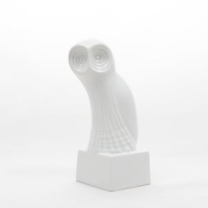 Snow owl - Royal Dux porcelain - By Jaroslav Jezek - Simplistic mid century modern design Mcm - Czechoslovakia &#39;70s