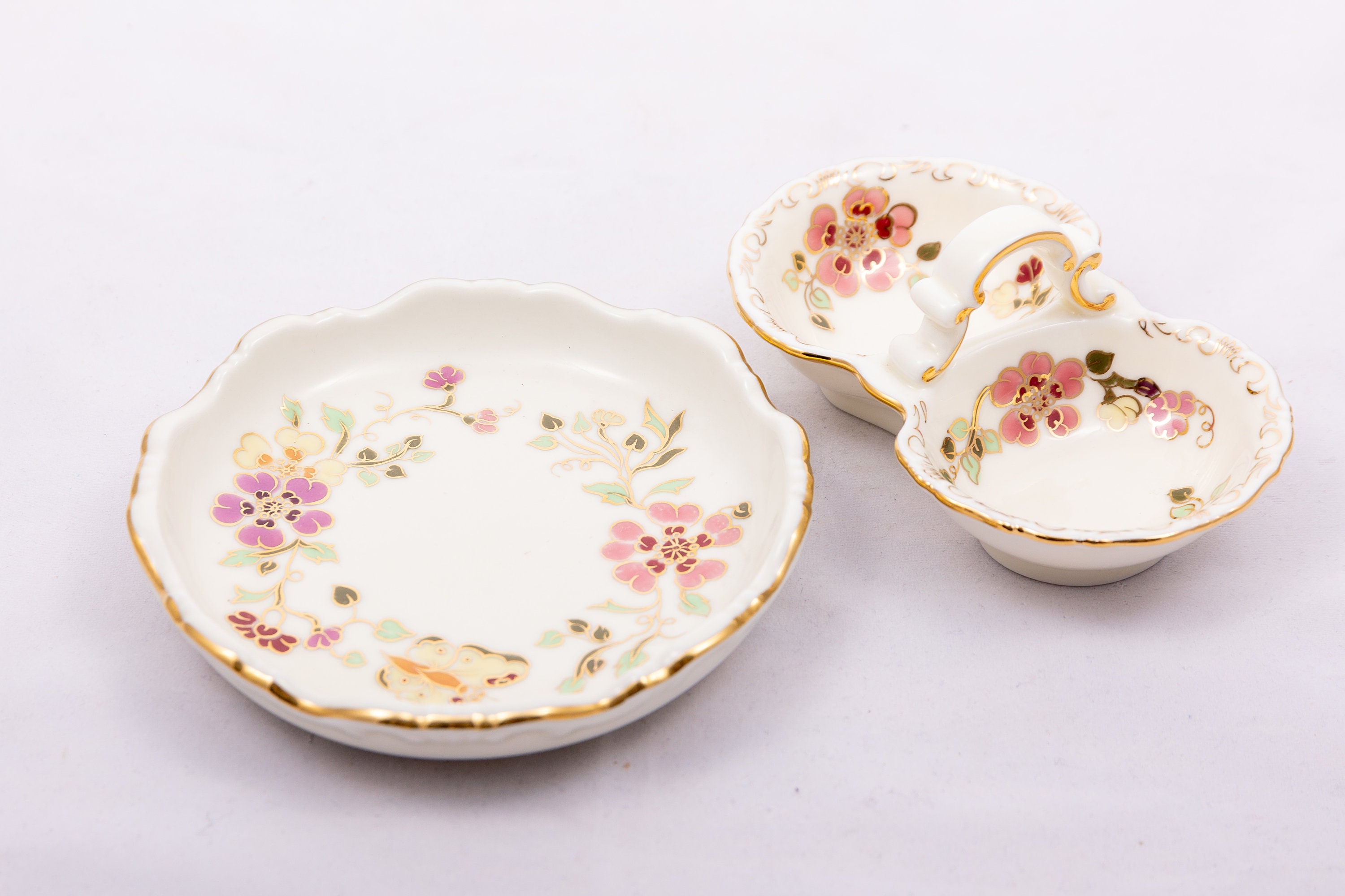 ジョルナイ ZSOLNAY 耳付き大皿 ケーキ皿 7枚セット ハンガリー 希少