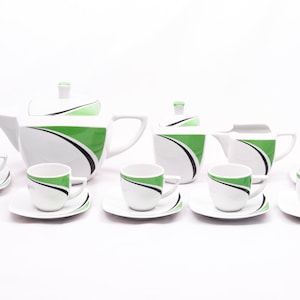 Momentum - Rare coffee set - Vintage luxury porcelain service - Hand painted - Exclusive Hollohaza studios - Early 2000s Hungary