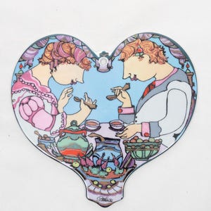 Romantic dinner - Bjorn Wiinblad design - Rosenthal studio-linie collection - Pair of lovers - Luxury porcelain wall decor - Limited edition