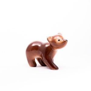 Walking bear cub - Vintage Bodrogkeresztur ceramics - Hand painted - Cute baby bear art-deco figurine - From the &#39;50s - Made in Hungary