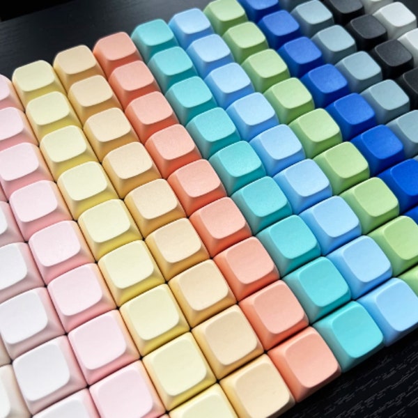 Blank PBT Keycaps, Mechanical Keyboard Keycaps, XDA Artisan Keycaps, Lots of Colors to Choose, Sold by 10pcs, Gaming Keycaps Set