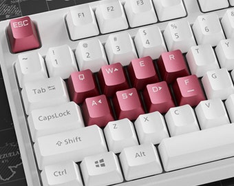 Space Bar Key Keycaps, ESC Personalized Mechanical OEM Keycaps Cross Axes, QWER Direction key Creative Handmade Metal Opaque Material KeyCap