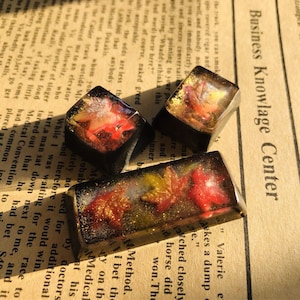Maple Leaves Keyboard Keycaps, Best Mechanical OEM & Cherry Space Enter Esc Keycaps, Creative Artisan Dye-Sublimation Resin PBT Key cap