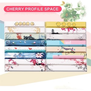 6,25 x barrettes d&#39;espacement cerise, meilleurs porte-clés mécaniques MX personnalisés, porte-clés créatif fait main en résine PBT par sublimation thermique