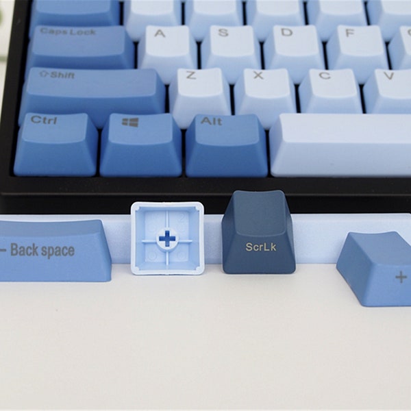 Blue Style OEM & Cherry Keycaps Set, Dye-Sublimation PBT 104/108 Key Best Personalized Creative Mechanical Keyboard Universal Keycaps