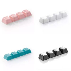 Ceramics Single Keycaps, Set Of 4 Transcluent Keycaps, White Black Cherry MX Keycaps, Mechanical Keyboard Artisan Keycaps, Gift For Gamer