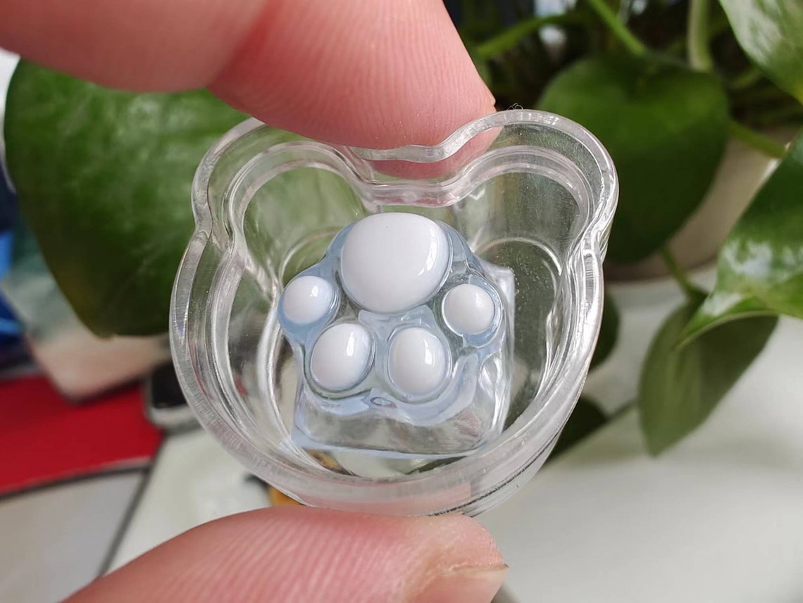Blue Cat Footprints Resin Keyboard Keycaps Gaming Keyboard Etsy