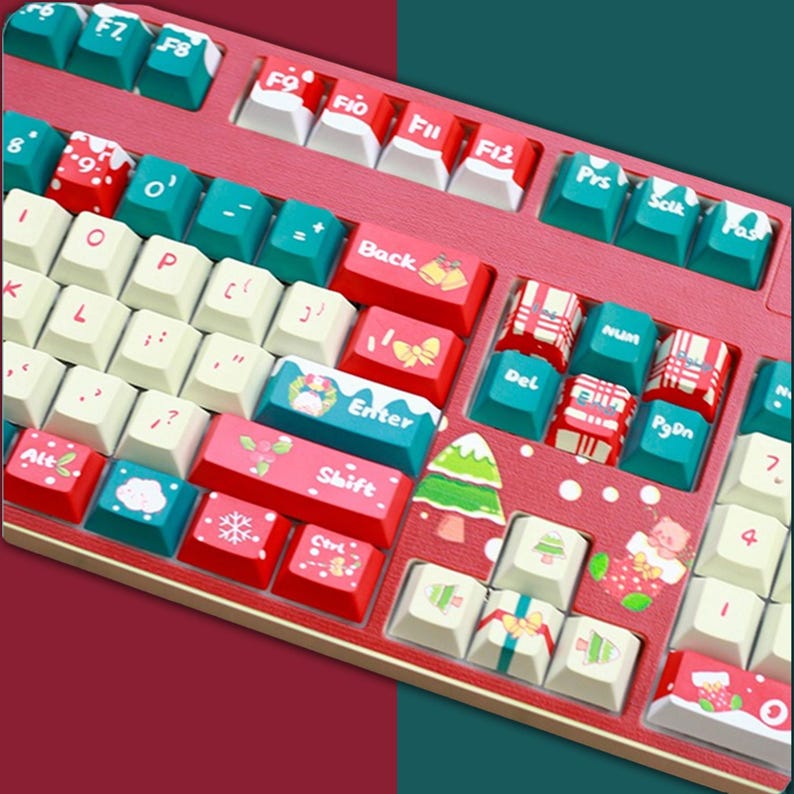 Snowflake Computer Key Caps Cute Christmas Keycaps Set, Anime Keycaps Set, Mechanical Keyboard ...