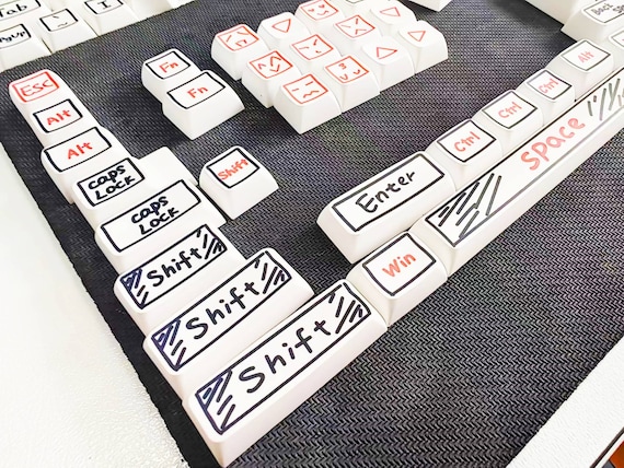 PBT FiraCode キーキャップセット ホワイト Amazon.co.jp: 133 キー ブラック ホワイト PBT ダブルショット