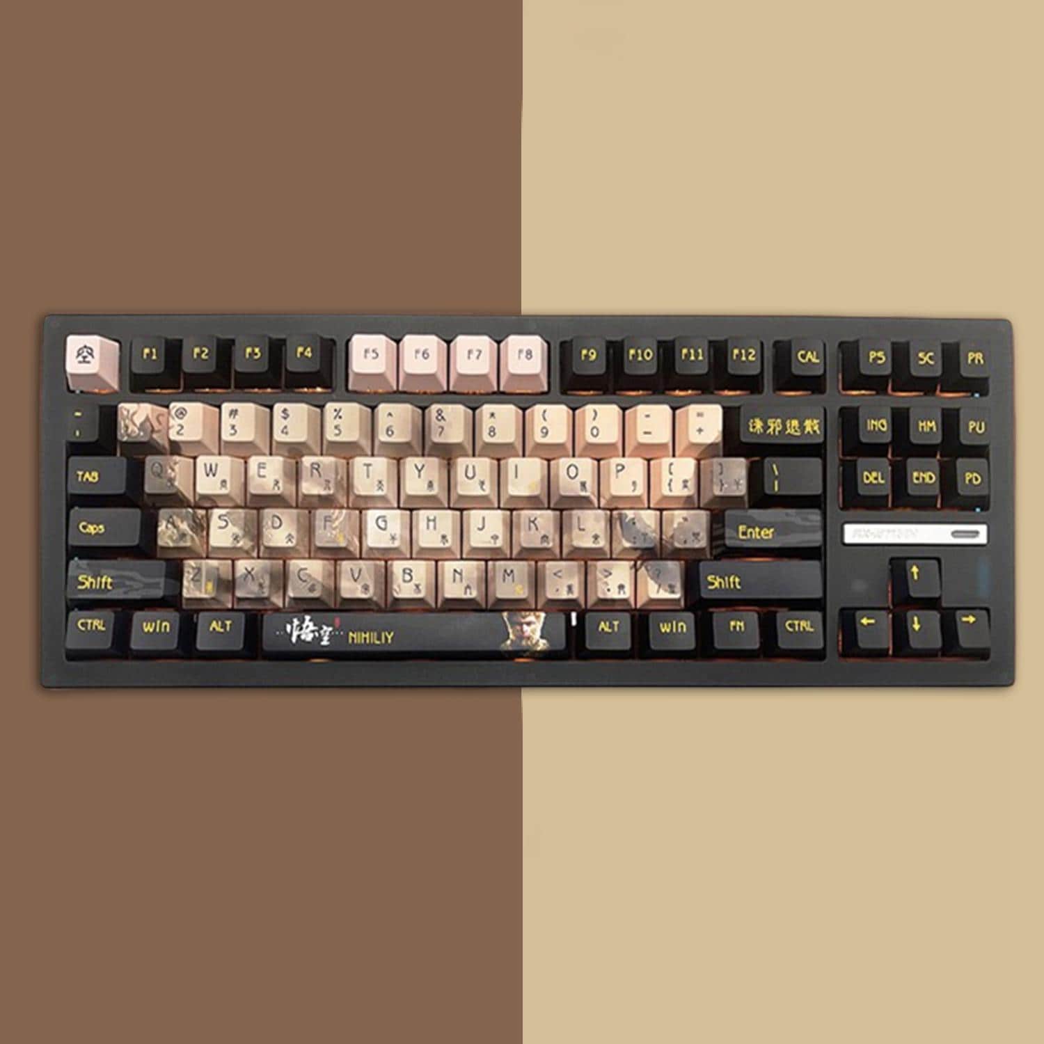 Black Myth Wukong Keycaps Set, Black Anime Keycaps Set, Cherry