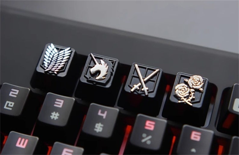 F1 Keycaps Wings of Freedom Esc F1-F12 Anime Keycaps, Personalized Mechanical ...