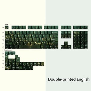 Juego de teclas verdes, teclas PBT translúcidas, teclado mecánico artesanal, varios idiomas, regalo para gamers B