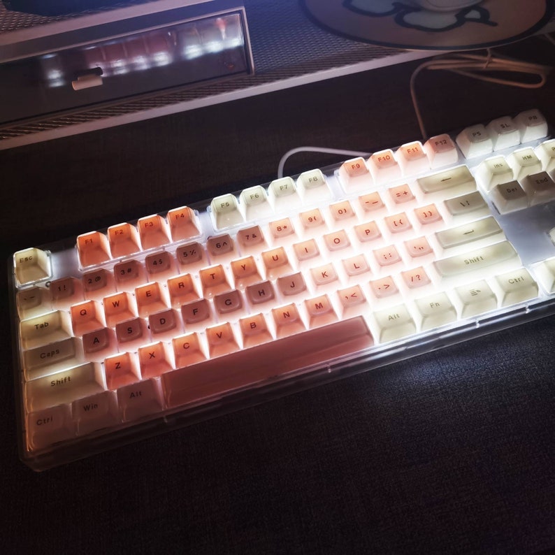 Transparent Jelly Keycaps Set Mechanical Keyboard Keycaps Etsy