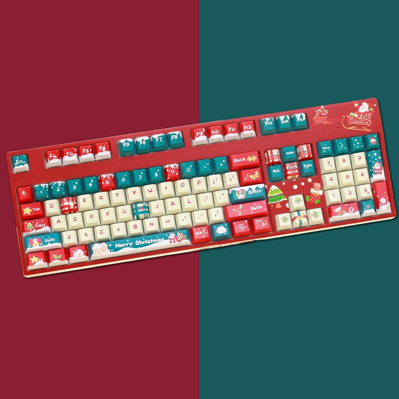 Snowflake Computer Key Caps Cute Christmas Keycaps Set, Anime Keycaps Set, Mechanical Keyboard ...