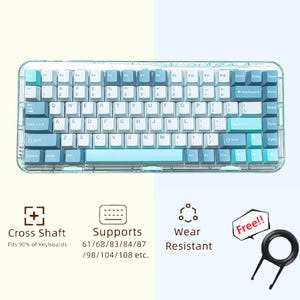 Simple Blue Keycaps Set, Gradient Blue Keycaps Set, Mechanical Keyboard Universal Keycaps, Cherry 173 Artisan Keycaps, Ergonomic Keycaps