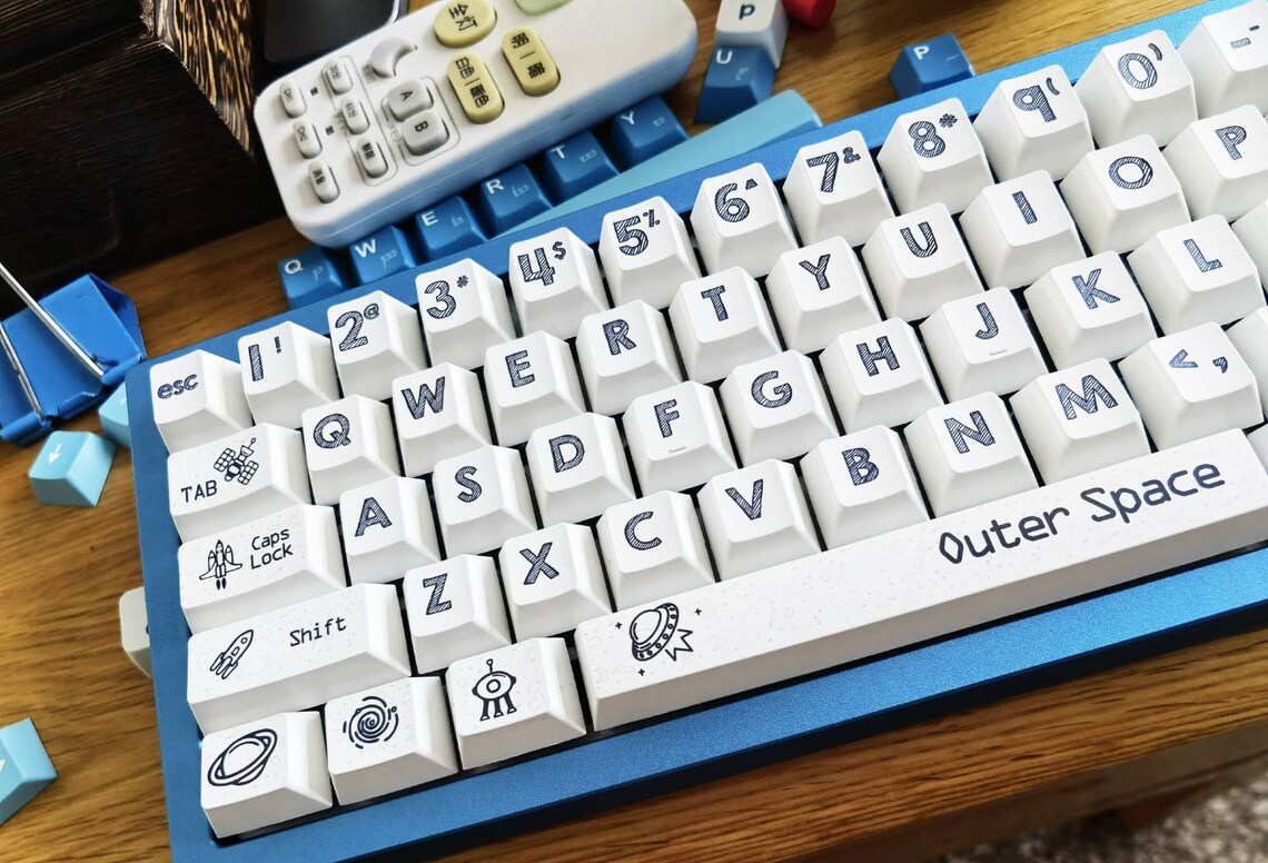 Space Keycaps Set Mechanical Keyboard Keycaps Set Etsy