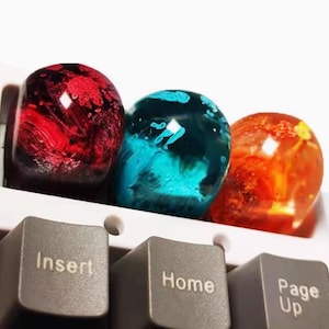Transparent Resin Keycap, Unique Artisan Key Caps, Creative Custom Key Cap For MX Cherry, Clearance Keycap, Handmade Ideal Gift for Him
