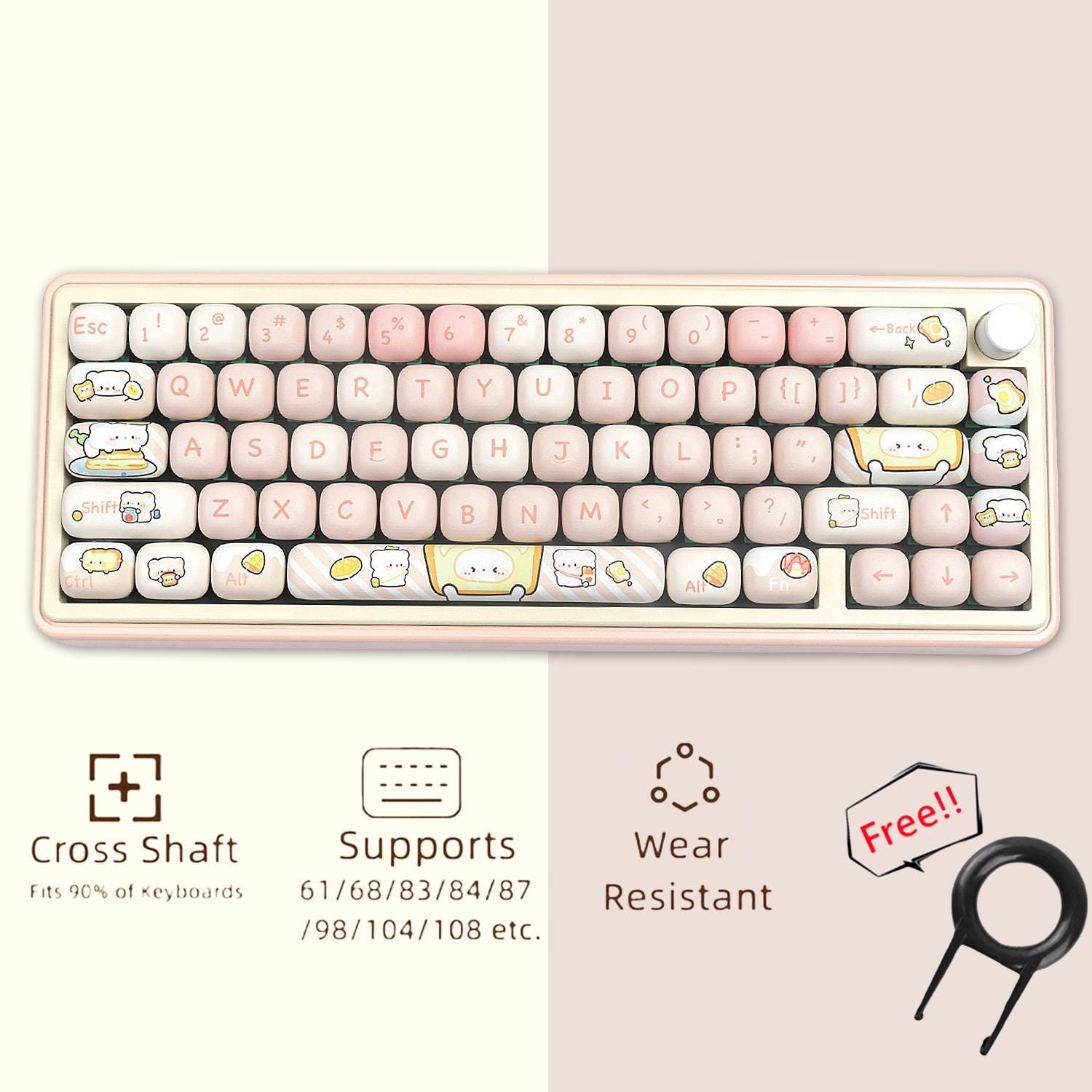 BlinkCat Round Keycap Keyboard Case for iPad 9.7