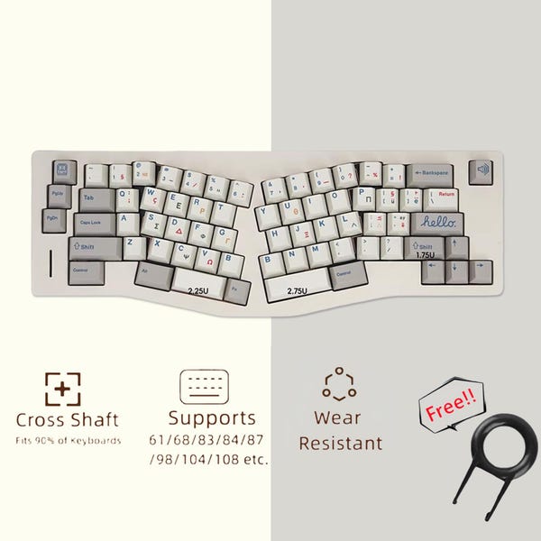 Vintage Apricot Keycap Set, 143 PBT Cherry Keycaps Set, Mechanical Keyboard Keycaps Set, Artisan Universal Keycap, Retro Full Keycaps Set