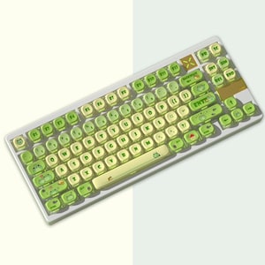 Green Cute Frog Keycaps Set, Green Translucent Keycap Set, Mechanical ...