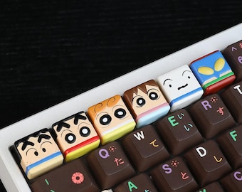 Handmade Anime Keycaps, Crayon Shin-chan Resin Keycap, Cute Single Anime Figure Keycaps, Anime Gift for Gamers