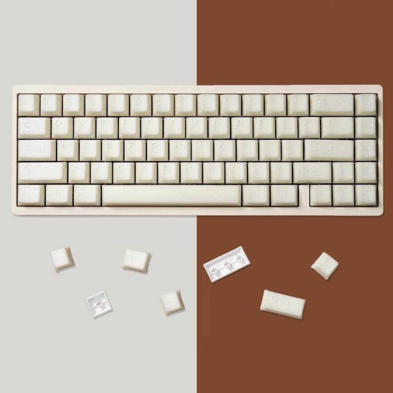 Function Keycaps Cream Jelly Keycaps Set, Simple Frosted Keycaps Set, Gaming Keyboard ...