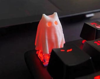 Halloween Cute Ghost Artisan Keycap, 3D Resin Key Cap, Mechanical Keyboard Artisan Keycaps Anime Gifts, Cute Keycaps For Gamers