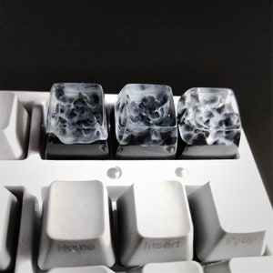 Black Ice Mountain Keycaps Best Personalized Mechanical Keycaps, Creative Handmade PBT Resin SA R4 Key Cap