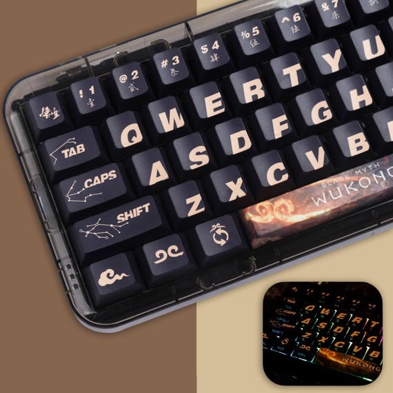 Wooting Keycaps 黒/金 USBケーブル付き Our Products | Wooting