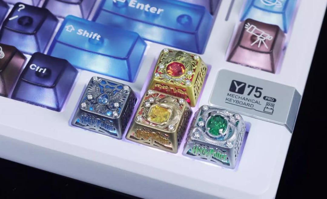 Retro Metallic Single Keycaps, Crystal Artisan Key Caps, Gaming ...