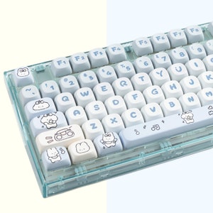 TYRIXKI PBT Keycaps 139 tasti profilo MOA carino keycap sublimazione rosa Kawaii Anime Keycap Set di keycap personalizzati per Cherry Gateron MX Switch tastiere meccaniche
