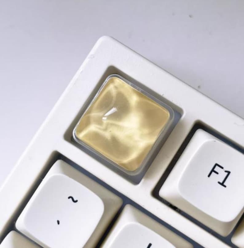4 Colors Wave Resin Keycaps, Jelly Translucent Single Keycap, Custom ...